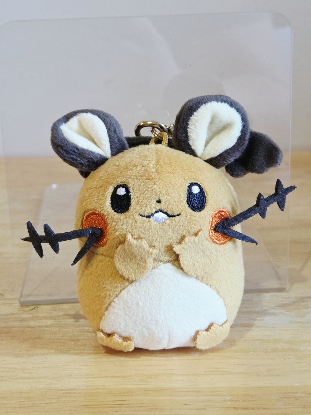 Pokemon All Star Collection Dedenne 4" Mascot Plush Keychain Bag Charm Clip